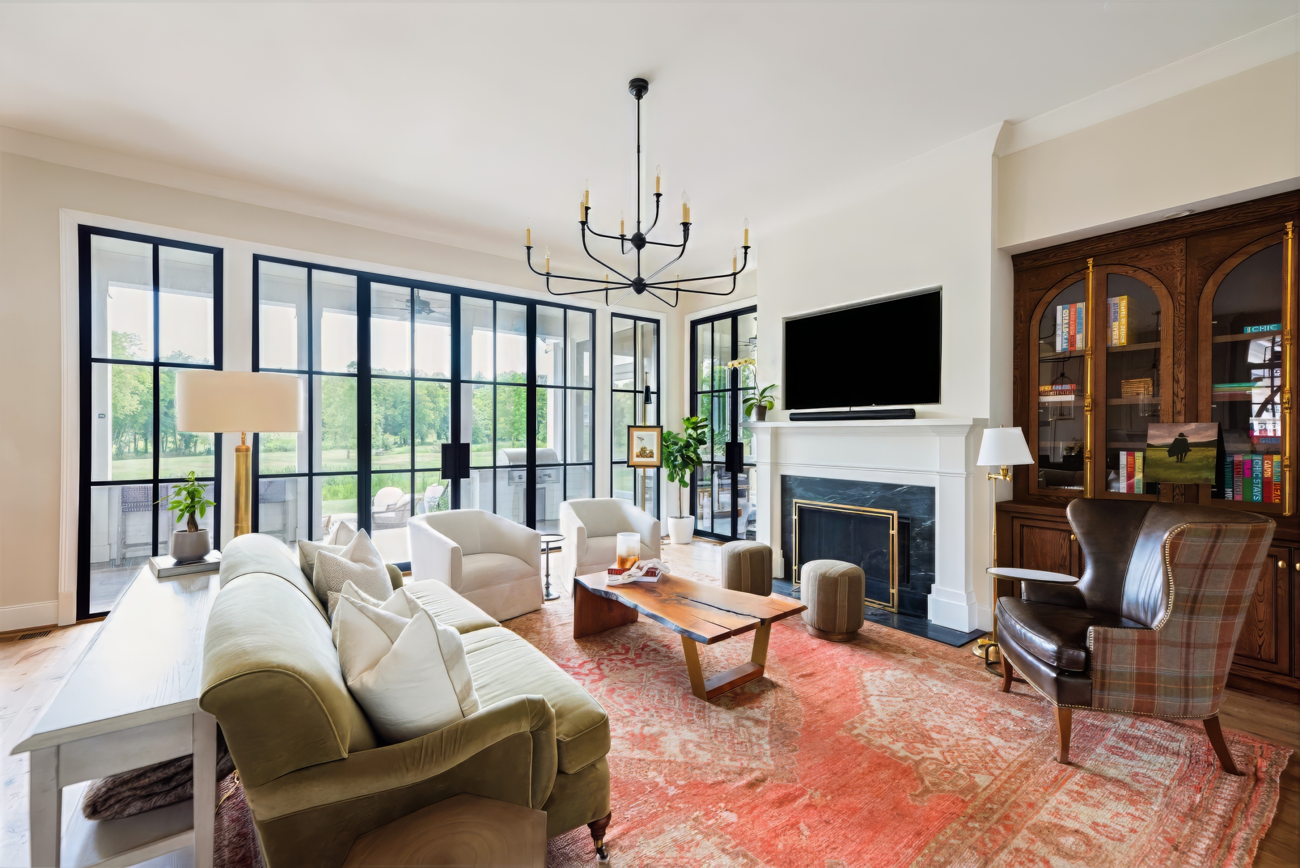 This home's windows are brighten by the outside light, showing a comfy living room. These are Iron Lion Steel Windows and Doors.